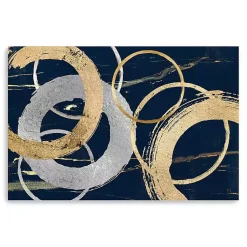 Kirklands Home Gold and Silver Rings Canvas Art Print, 48x32 in. New
