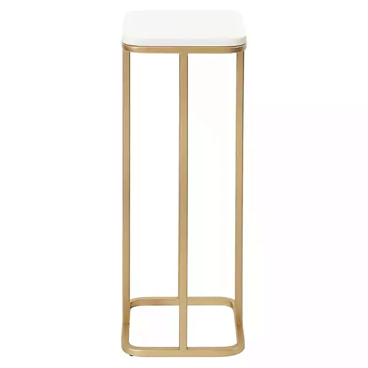 Kirklands Home and White Credele Accent Table Gold New