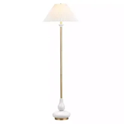 Kirklands Home Gold and Modern Floor Lamp White Best