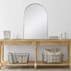 Kirklands Home Gold Arch Frame Modern Wall Mirror Outlet