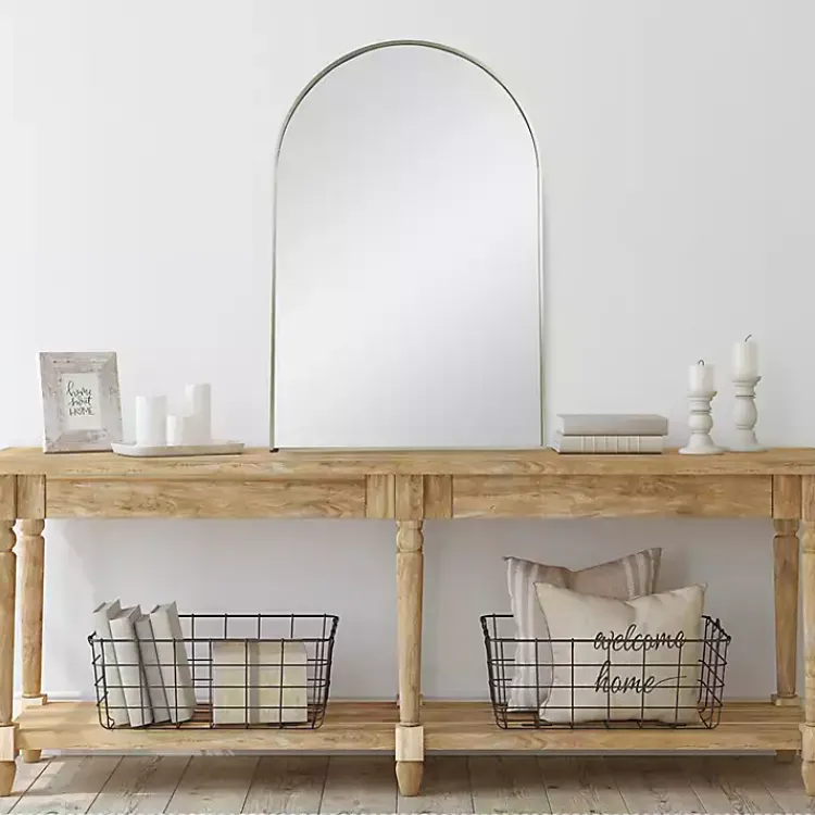 Kirklands Home Gold Arch Frame Modern Wall Mirror Outlet