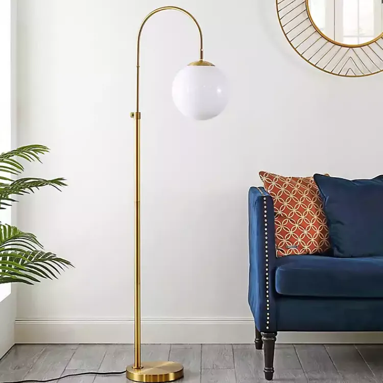 Kirklands Home Arch Globe Adjustable Floor Lamp Gold Clearance