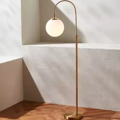 Kirklands Home Arch Globe Adjustable Floor Lamp Gold Clearance