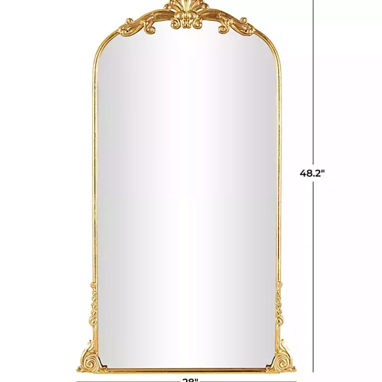 Kirklands Home Gold Arched Baroque Mirror Clearance