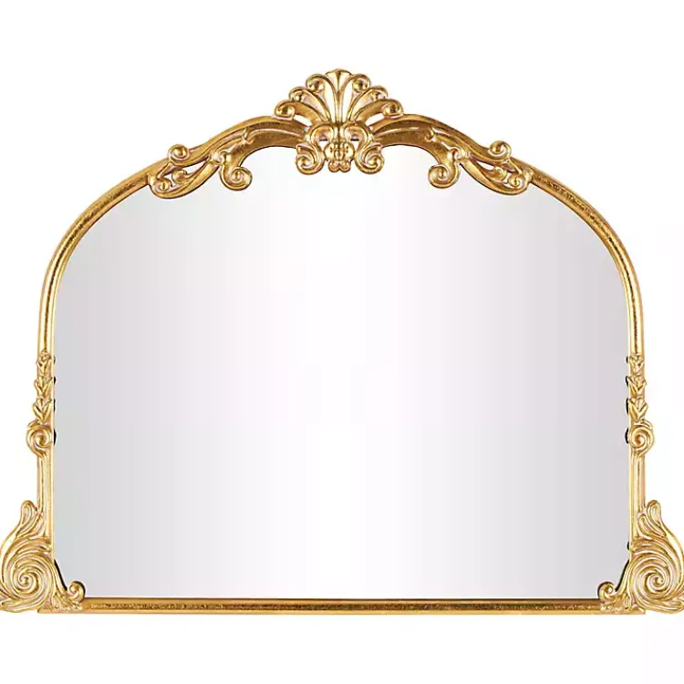 Kirklands Home Gold Arched Baroque Wall Mirror Clearance
