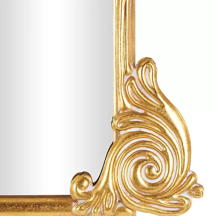 Kirklands Home Gold Arched Baroque Wall Mirror Clearance