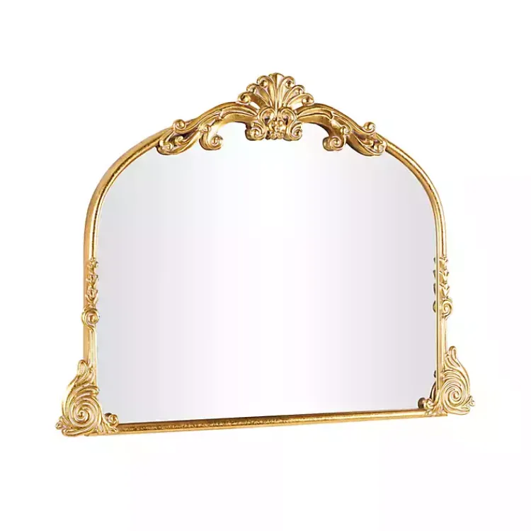 Kirklands Home Gold Arched Baroque Wall Mirror Clearance