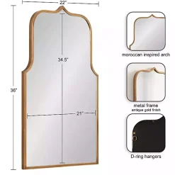 Kirklands Home Arched Scallop Wall Mirror Gold Sale