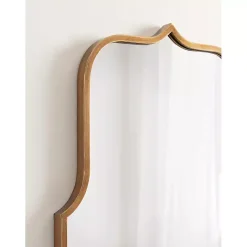 Kirklands Home Arched Scallop Wall Mirror Gold Sale