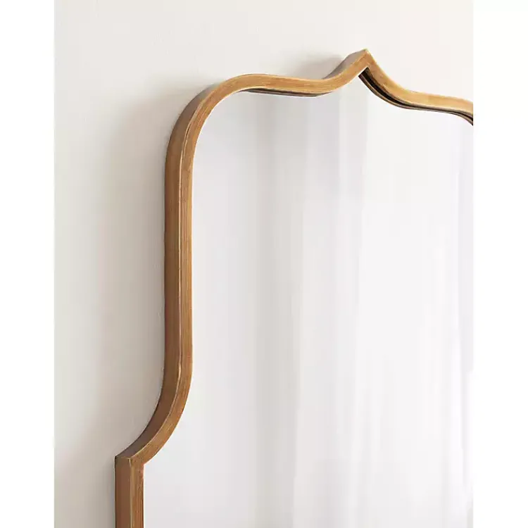 Kirklands Home Arched Scallop Wall Mirror Gold Sale