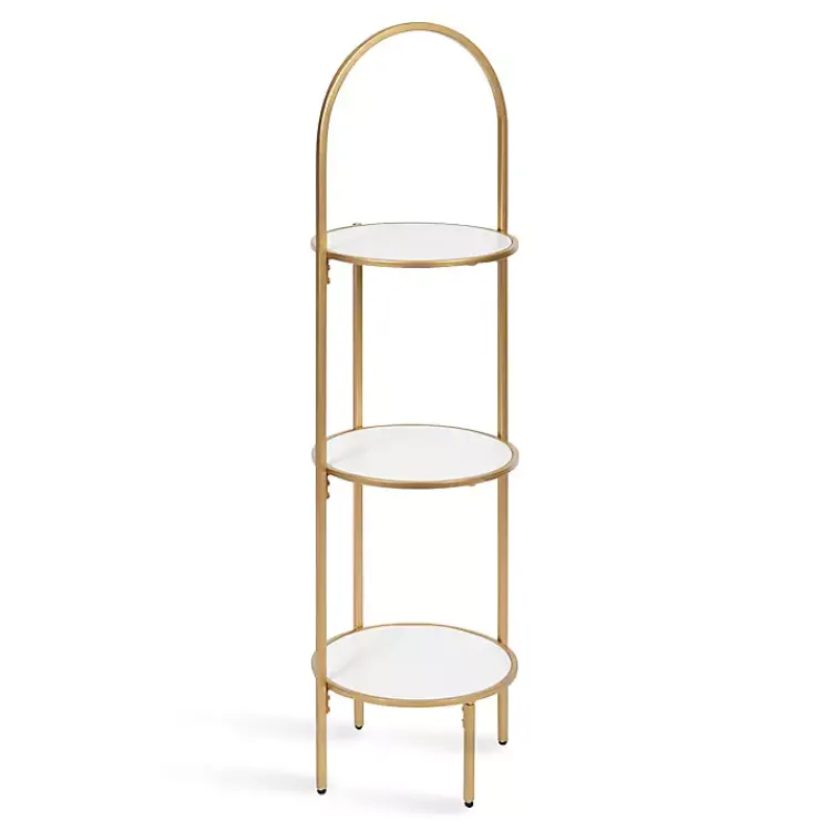 Kirklands Home Gold Arched 3-Tier Plant Stand New