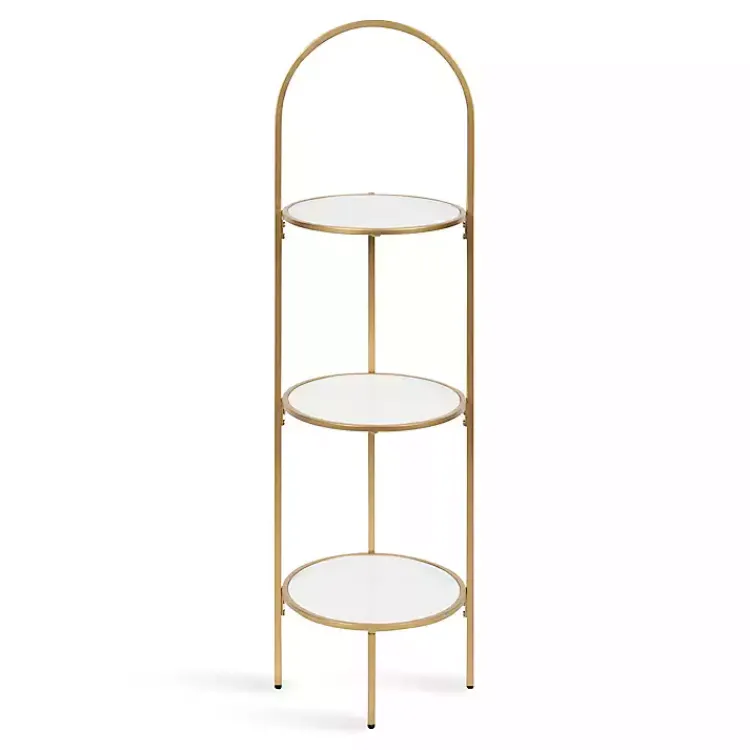 Kirklands Home Gold Arched 3-Tier Plant Stand New