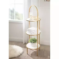 Kirklands Home Gold Arched 3-Tier Plant Stand New