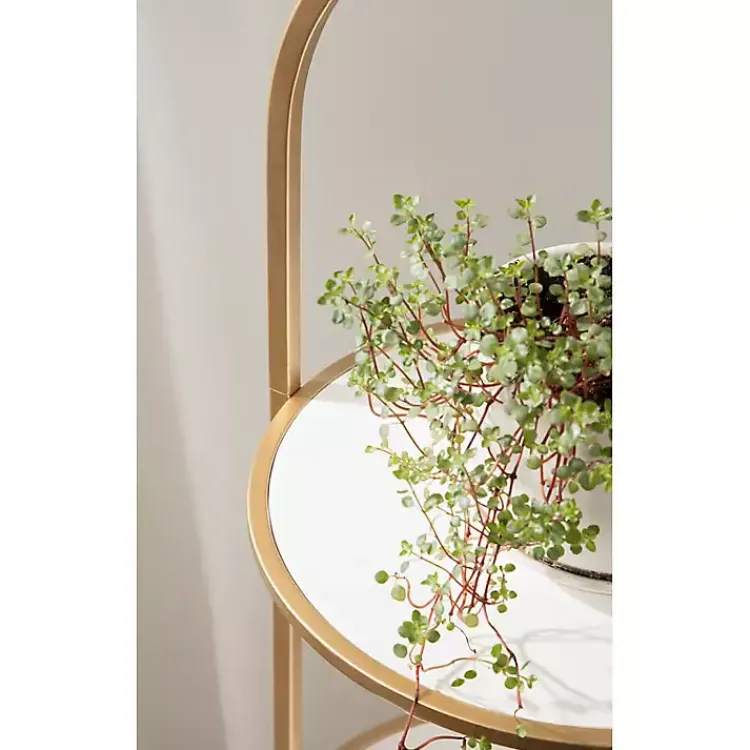 Kirklands Home Gold Arched 3-Tier Plant Stand New