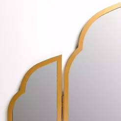 Kirklands Home Arched Trifold Wall Mirror Gold Outlet