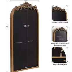 Memo & Chalkboards>Kirklands Home Arendahl Arched Chalkboard Gold