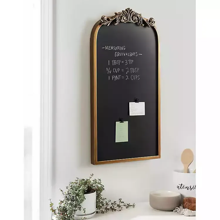 Memo & Chalkboards>Kirklands Home Arendahl Arched Chalkboard Gold