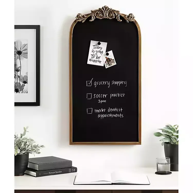 Memo & Chalkboards>Kirklands Home Arendahl Arched Chalkboard Gold
