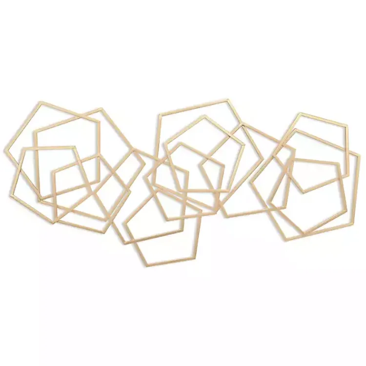 Kirklands Home Astraga Pentagon Plaque Gold Clearance