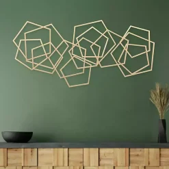 Kirklands Home Astraga Pentagon Plaque Gold Clearance