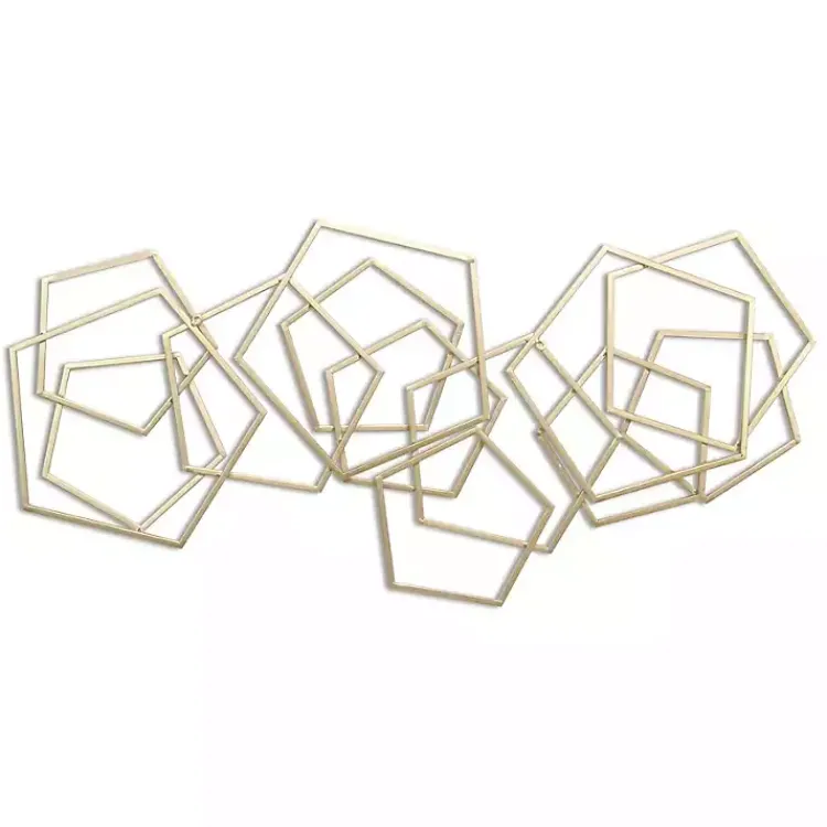 Kirklands Home Astraga Pentagon Plaque Gold Clearance