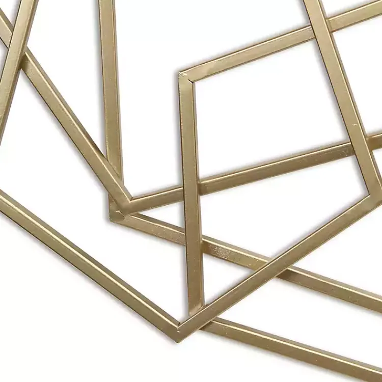 Kirklands Home Astraga Pentagon Plaque Gold Clearance