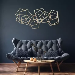 Kirklands Home Astraga Pentagon Plaque Gold Clearance