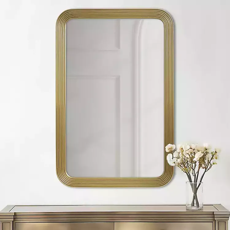 Kirklands Home Gold Aurelia Fluted Wall Mirror Best