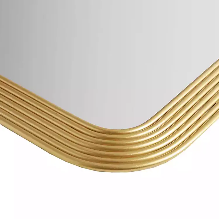 Kirklands Home Gold Aurelia Fluted Wall Mirror Best
