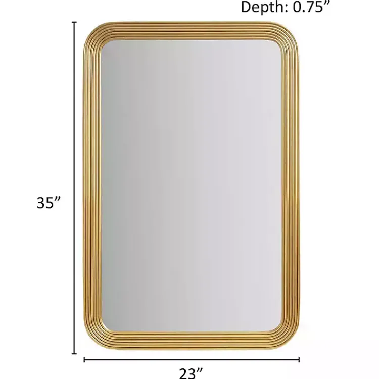 Kirklands Home Gold Aurelia Fluted Wall Mirror Best