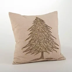 Christmas Pillows>Kirklands Home Gold Beaded Christmas Tree Pillow