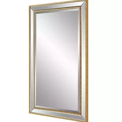 Kirklands Home Beveled Rectangular Wall Mirror Gold Sale