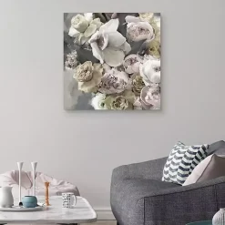 Kirklands Home Gold Blushing Blooms Canvas Art Print Sale