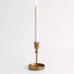Candle Holders>Kirklands Home Cast Iron Taper Candle Holder, 6 in. Gold