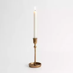 Candle Holders>Kirklands Home Cast Iron Taper Candle Holder, 10 in. Gold