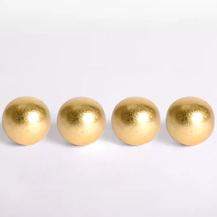 Bowl Filler>Kirklands Home Ceramic 3 in. Orbs, Set of 4 Gold