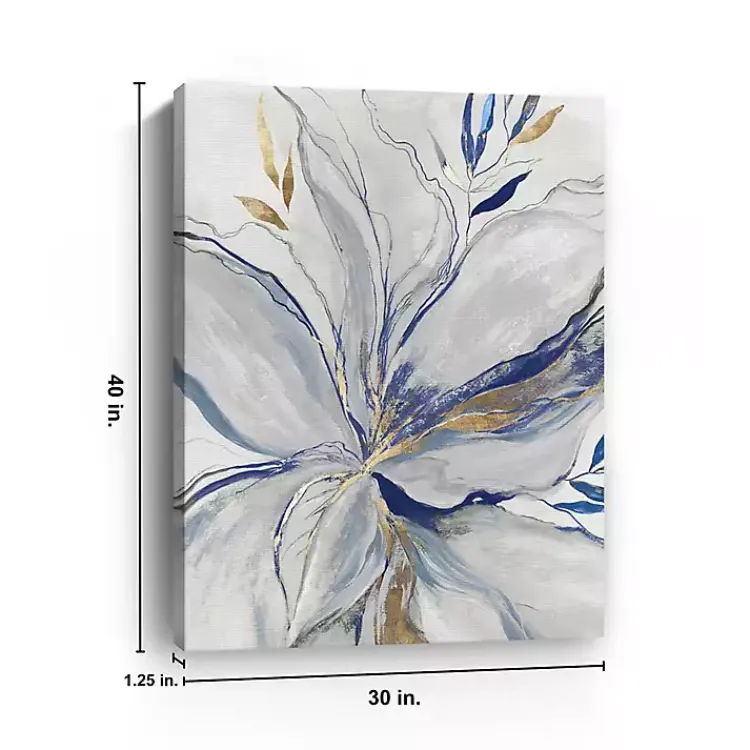 Kirklands Home Gold Charcoal Bloom Canvas Art Print, 30x40 in. Online
