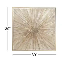 Kirklands Home Gold Contemporary Burst Framed Canvas Art Print Discount
