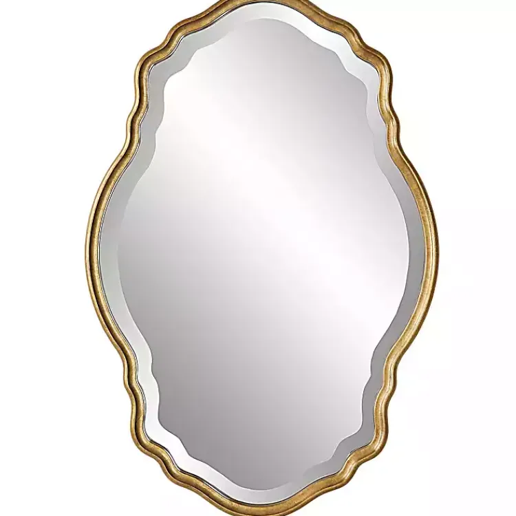 Kirklands Home Gold Curved Beveled Frame Mirror Best