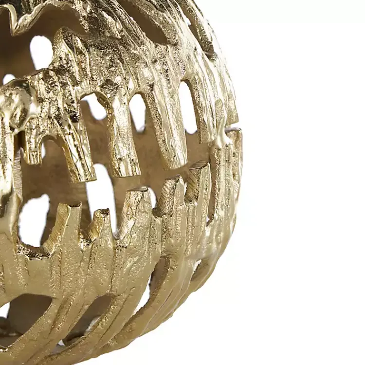 Bowl Filler>Kirklands Home Cut-Out Metal Orbs, Set of 3 Gold