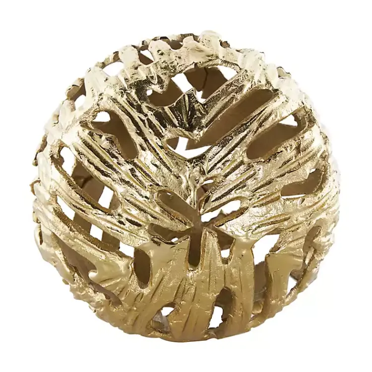 Bowl Filler>Kirklands Home Cut-Out Metal Orbs, Set of 3 Gold