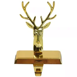 Christmas Stockings & Stocking Holders>Kirklands Home Deer Stocking Holder Gold