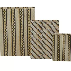 Baskets & Boxes>Kirklands Home Gold Faux Leather Chain Link Book Boxes, Set of 3