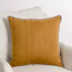 Pillows>Kirklands Home Faux Suede Pillow Gold