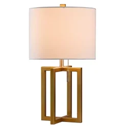 Kirklands Home Gold Finish Table Lamp White Hot