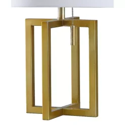 Kirklands Home Gold Finish Table Lamp White Hot