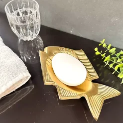 Kirklands Home Fish Soap Dishes, Set of 2 Gold