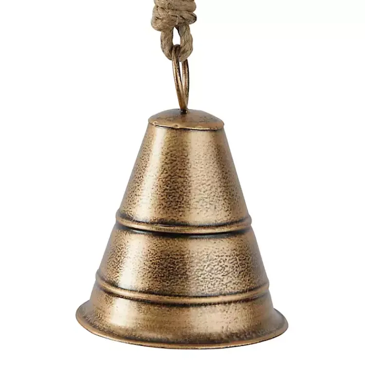 Decorative Accents>Kirklands Home Flared Metal Hanging Bells, Set of 3 Gold