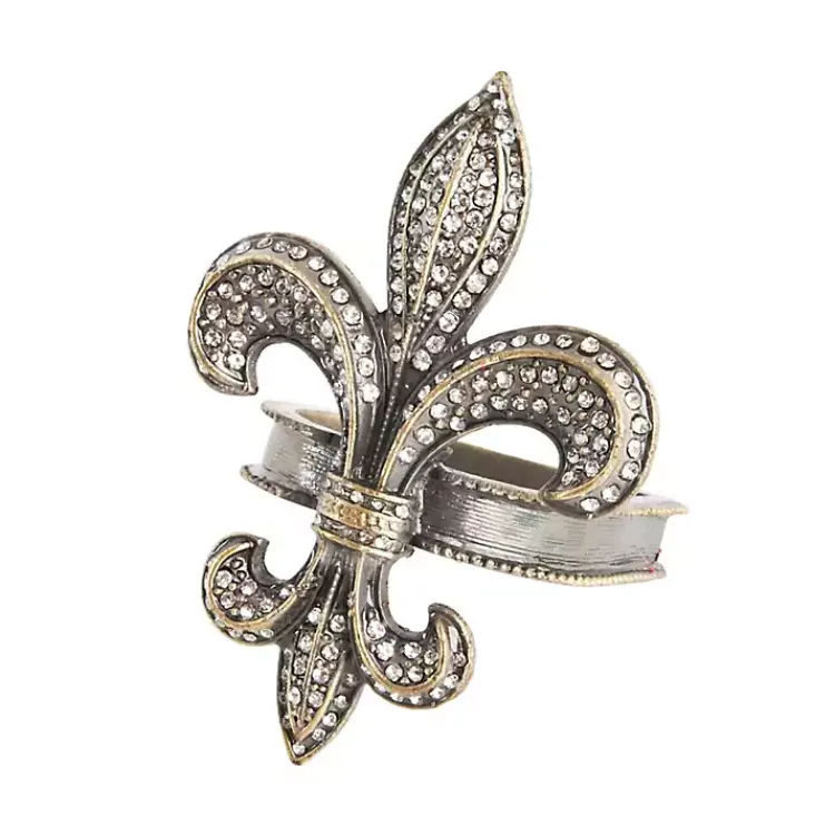Kirklands Home Gold Fleur-De-Lis Napkin Rings, Set of 4 Hot