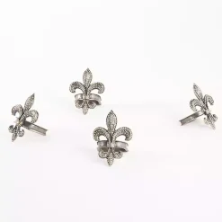 Kirklands Home Gold Fleur-De-Lis Napkin Rings, Set of 4 Hot